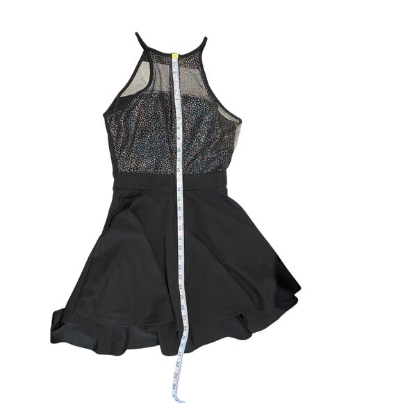 Macy's Emerald Sundae Stretch Flounce Fit and Flare Mini Dress Size S Party Glam - Picture 8 of 9